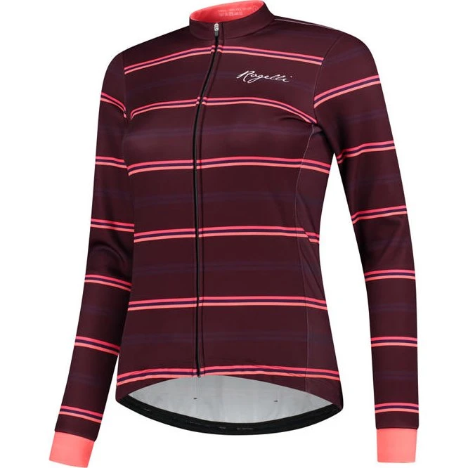 Rogelli Stripe Vinterjakke Dame Windtex Bordeaux/Coral XS