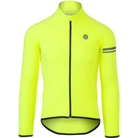AGU Thermo Essential Langærmet Cykeltrøje Fluo - Hivis Neon Gul, Str. S