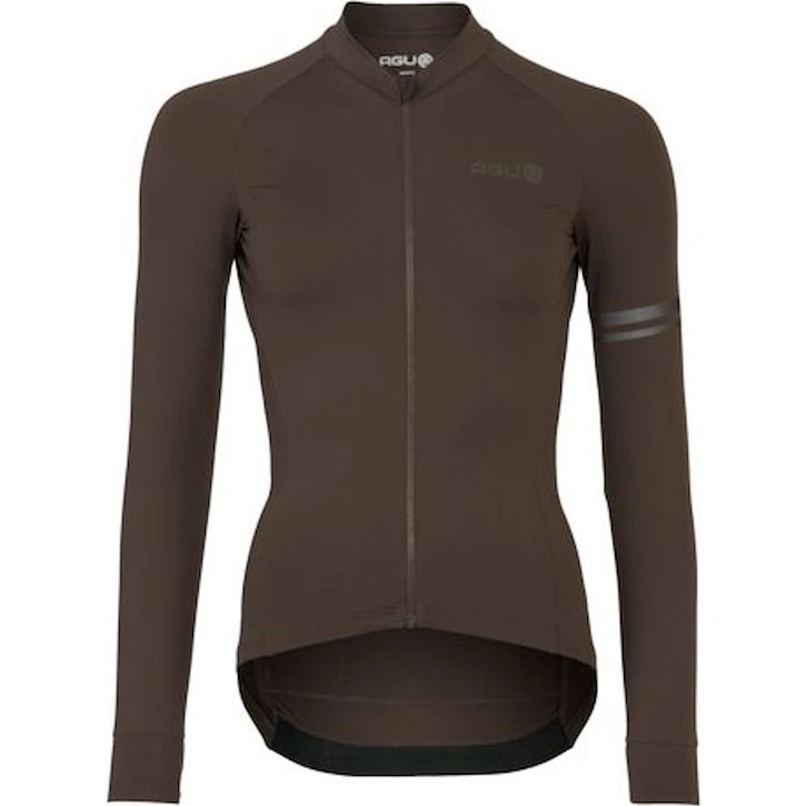 AGU Performance Solid Langærmet Cykeltrøje Dame - Ground Coffee - 2XL