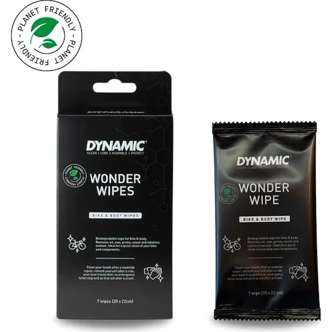 Dynamic Wonder Wipes – 7 wipes, hudvenlig, uden parfume