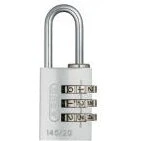 ABUS 145/20 kodehængelås alu/stål sølv (3-/4-cifret)