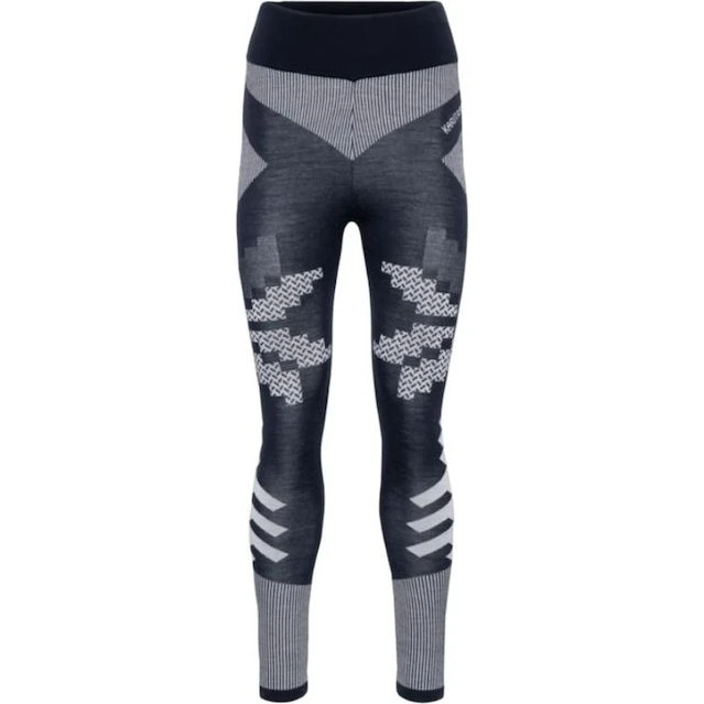 Kari Traa Faith Merino Tights Blå/Hvid Dame S