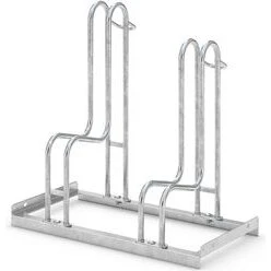 Cykelstativ med 2 høje bøjler til 2 cykler