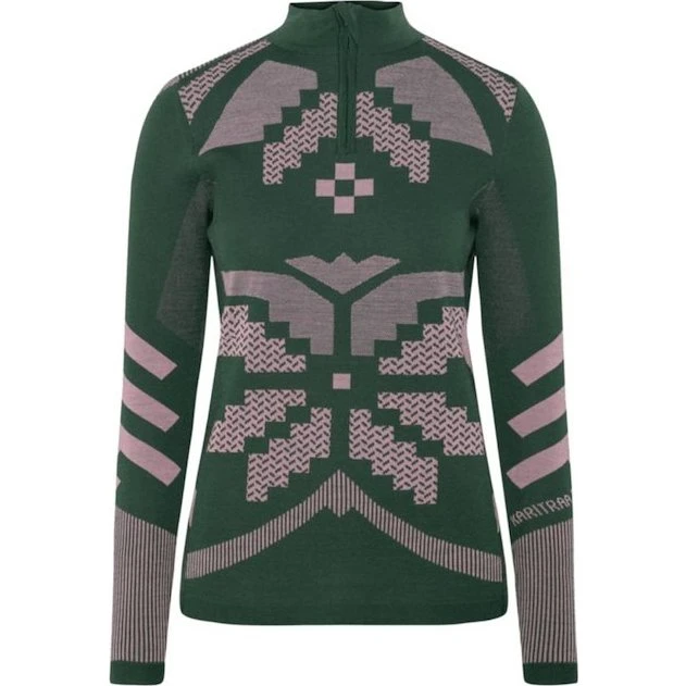 Kari Traa Faith Half Zip Merino Grøn Dame XS