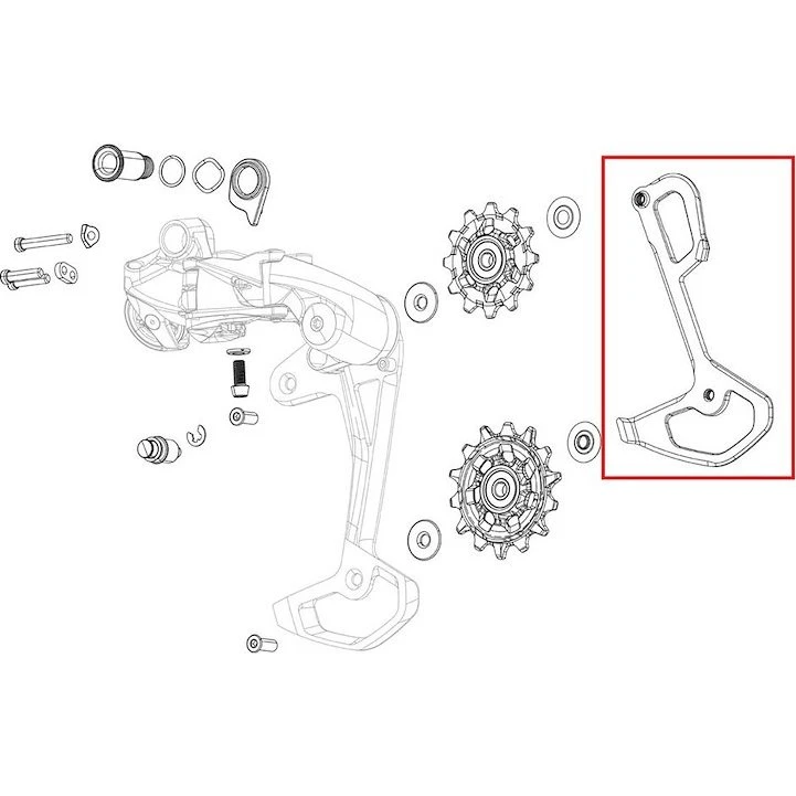 SRAM Rival XPLR AXS E1 Inderplade i Aluminium