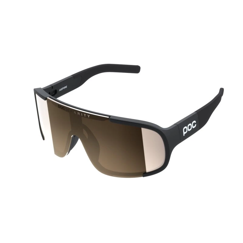 POC Aspire Cykelbriller Uranium Black/Clarity Trail/Silver Mirror