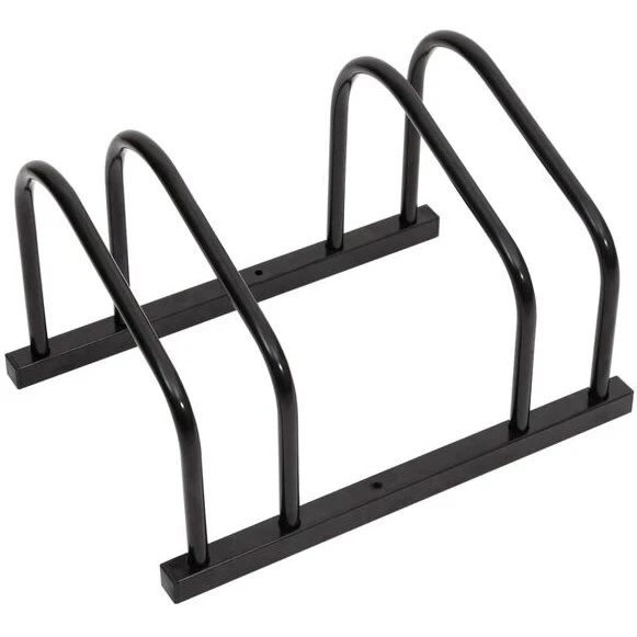vidaXL cykelstativ til 2 cykler i stål, sort