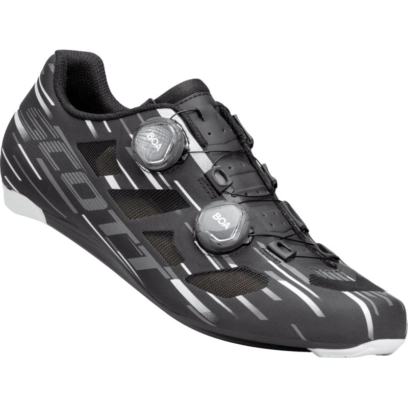 Scott Vertec Vent Boa Landevejssko, Black/Silver, Størrelse 45