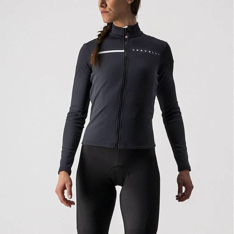 Castelli Sinergia 2 FZ Langærmet Cykeltrøje Light Black/Dark Gray