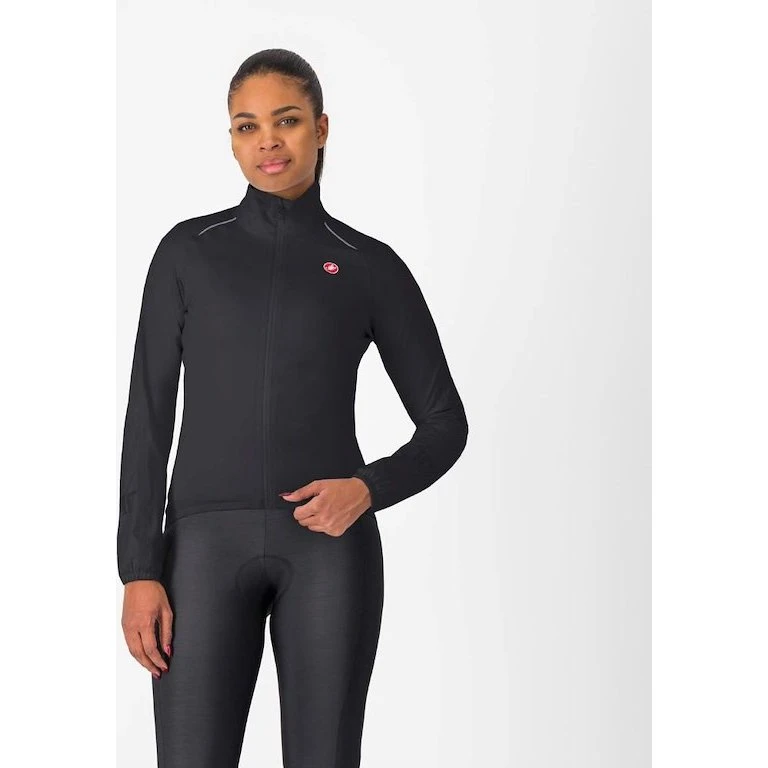 Castelli Emergency 3 Regnjakke Light Black Dame