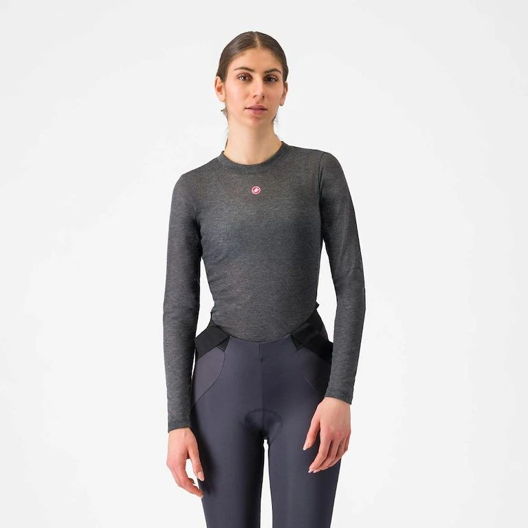 Castelli Medio Langærmet Svedundertrøje Melange Gray Dame S
