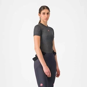 Castelli Medio Kortærmet Svedundertrøje Melange Gray Dame