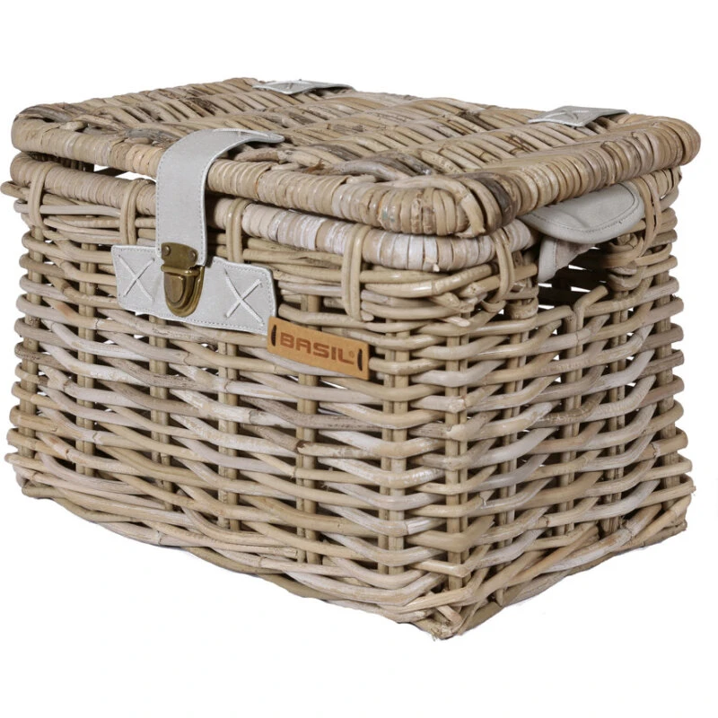 Basil Denton Rattan cykelkurv, Small – Nature Grey