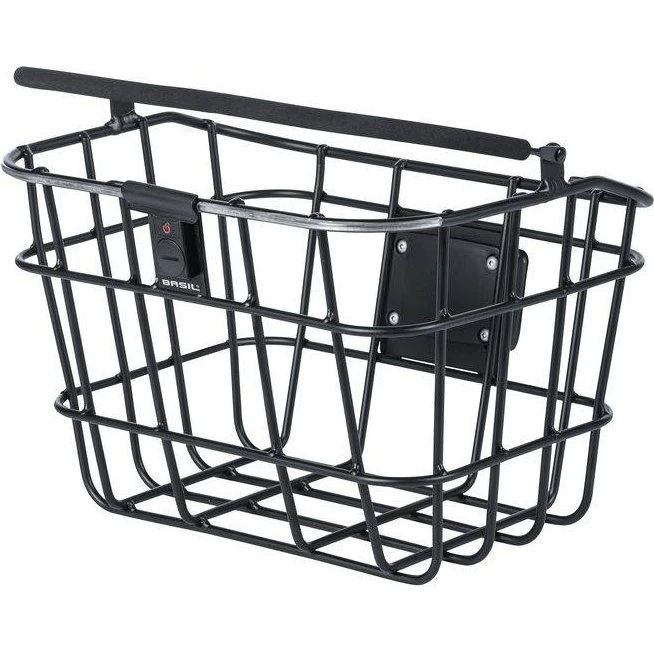 Basil Northlight Aluminium Cykelkurv Sort 30x38x26 cm