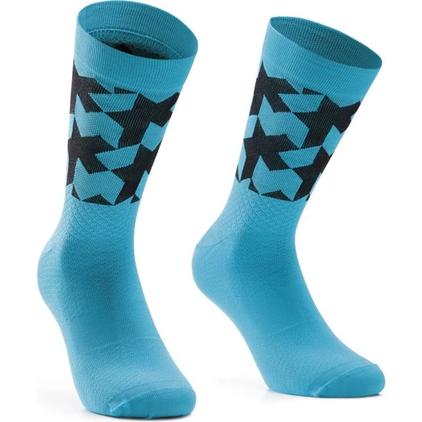 Assos Monogram Socks EVO Cykelstrømper Hydro Blue, Str. 0