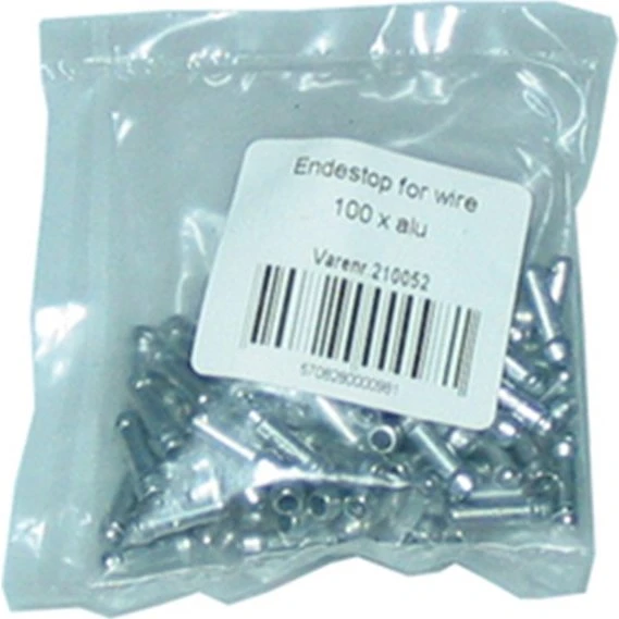 Connect Aluminium Endestop 2,3 mm, 100 stk