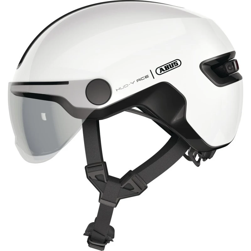 ABUS HUD-Y ACE Cykelhjelm LED Hvid