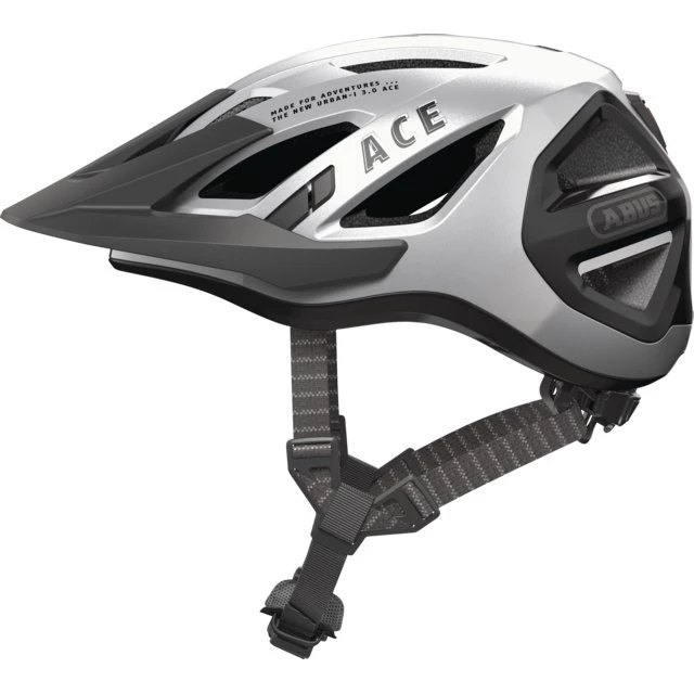 ABUS Urban-I 3.0 ACE Cykelhjelm, Gleam Silver