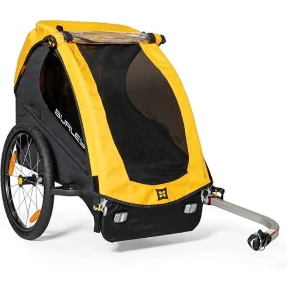 Burley Bee enkelt­sædet cykelanhænger – gul/sort, 34 kg