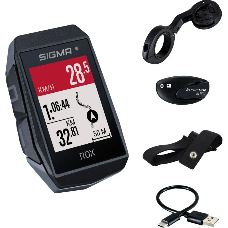 Sigma ROX 11.1 EVO GPS Cykelcomputer med Pulsmåler, Sort
