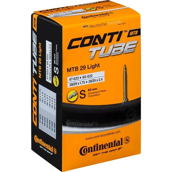 Continental Letvægts MTB Slange 29" 1.75-2.4" Racer Ventil 60 mm
