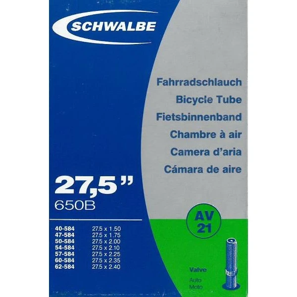 Schwalbe 27,5" slange 1,50-2,40" med autoventil