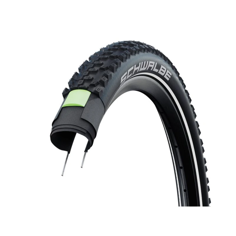 Schwalbe Smart Sam Plus DD GreenGuard 26x2,25 E50 Sort med refleks