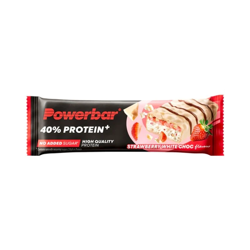 PowerBar 40% Protein Jordbær Hvid Chokolade 40g
