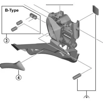 Shimano Slidplade til FD-R7000 & FD-R8000