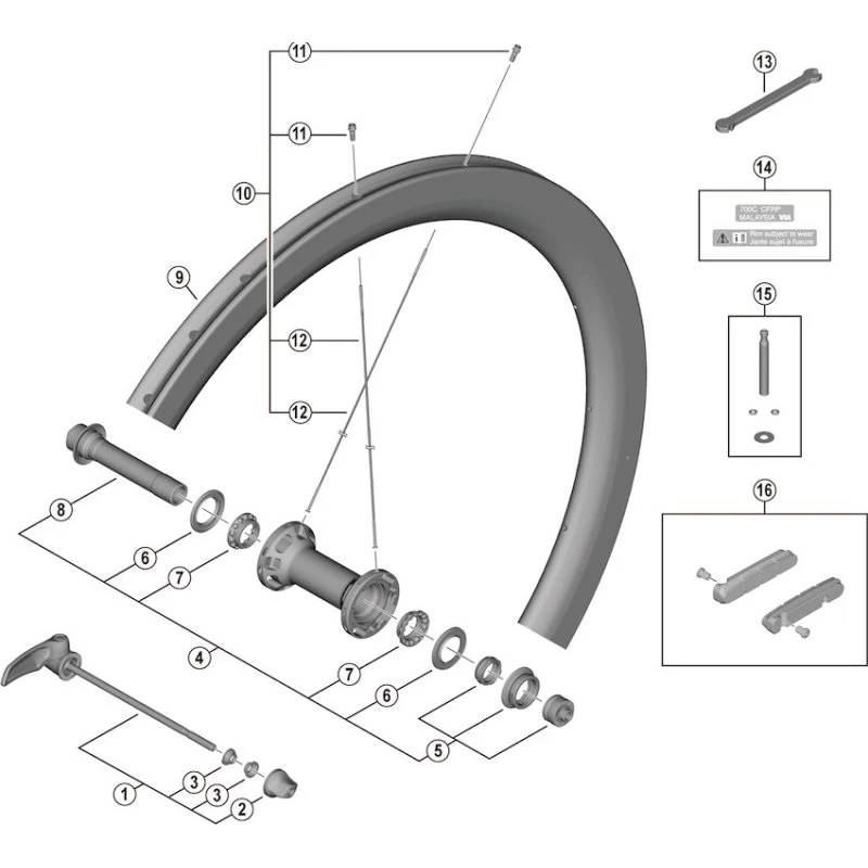 Shimano Dura Ace Nippel WH-R9200-C50-TU-F