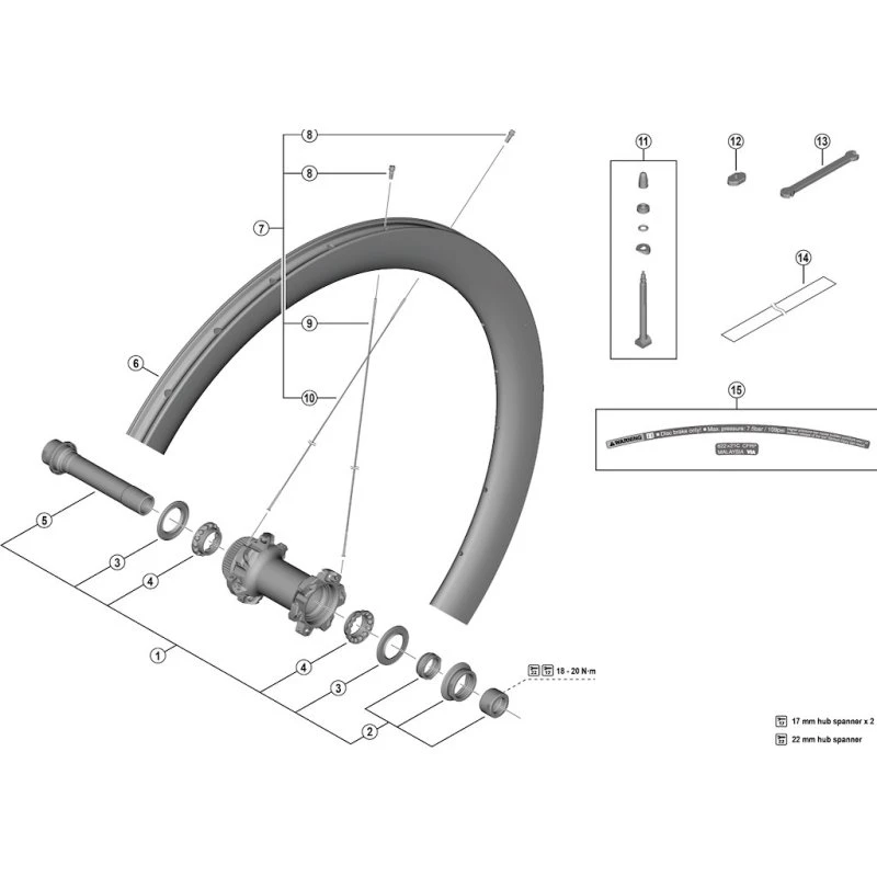Shimano Dura Ace Eger 267mm til WH-R9270-C50-TL-F