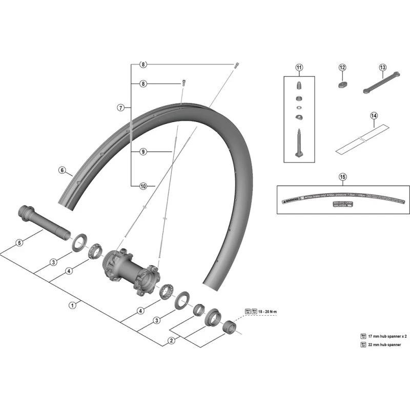 Shimano Dura Ace Eger 282mm til WH-R9270-C36-TL-F