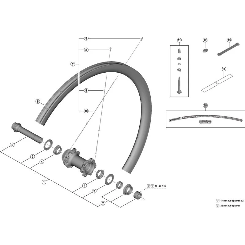 Shimano Dura Ace Eger 280,5 mm til WH-R9270 C36-TL-F