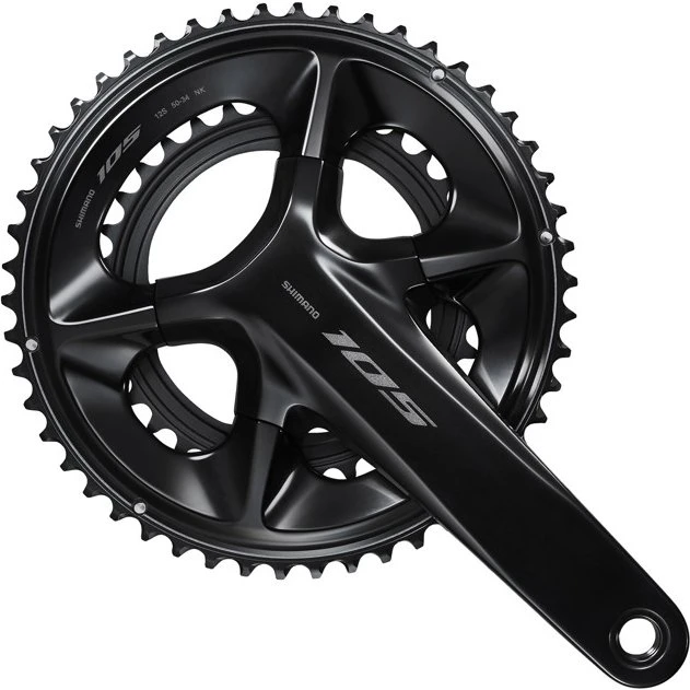 Shimano 105 Kranksæt 12 Speed 50-34T 160mm FC-R7100 Sort