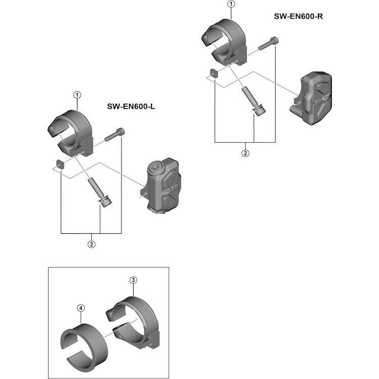 Shimano monteringsbolt og møtrikker til SW-EN600