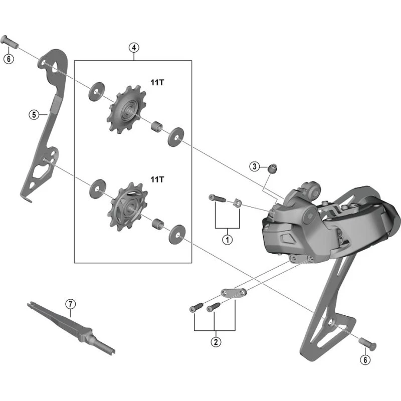 Shimano Cues inderplade til RD-RU6070-GS, 11 gear