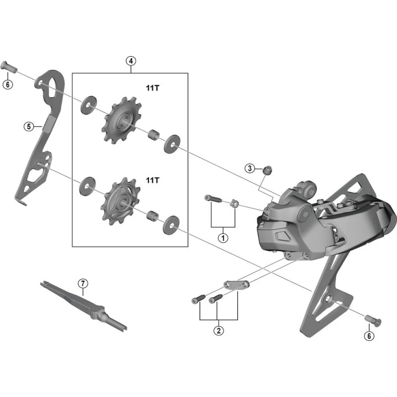 Shimano Cues inderplade RD-U6050 til 10 gear