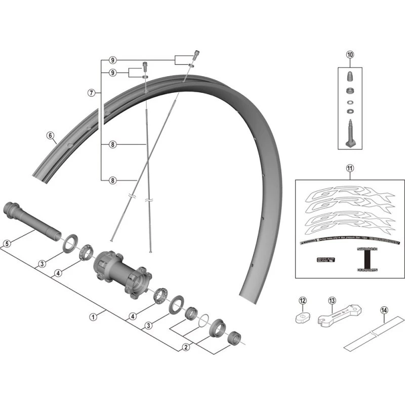Shimano Låsemøtrik Unit Højre WH-RX570-TL-F12