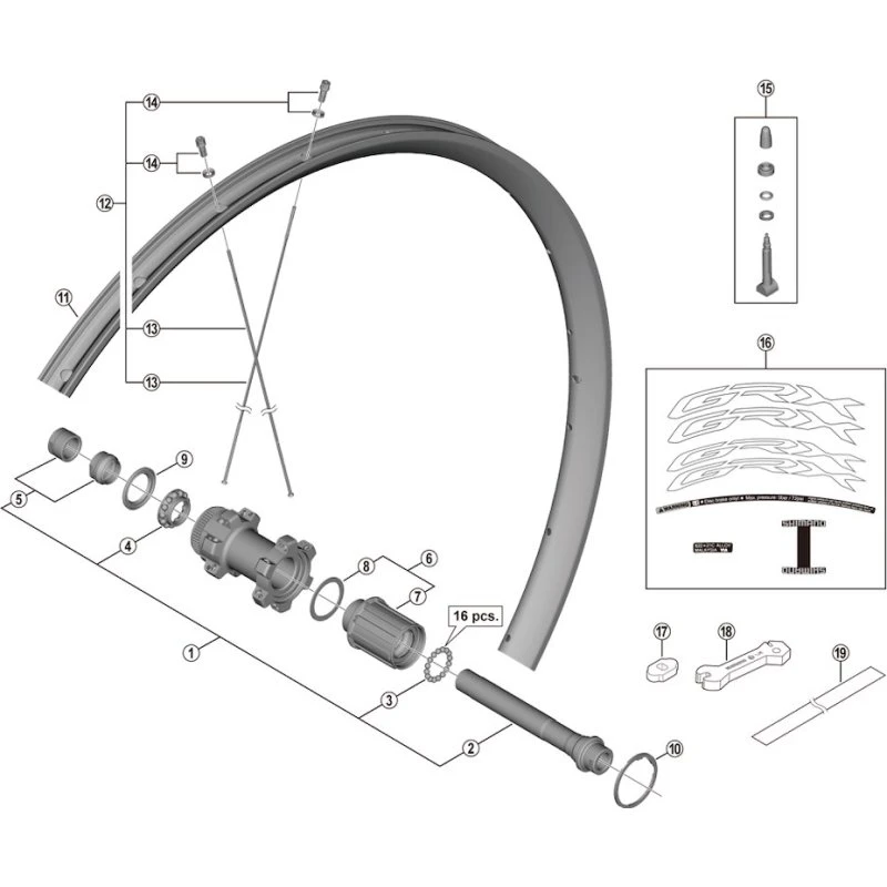 Shimano Låsemøtrik Unit Venstre WH-RX570-TL-R12