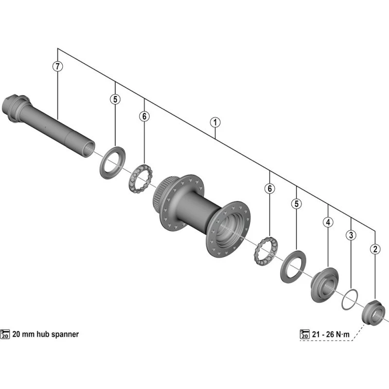 Shimano HB-RS470 Akselunit til Forhjul