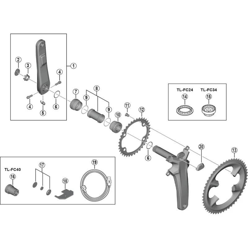 Shimano Dura Ace Powermeter Topdæksel til FC-R9200-P