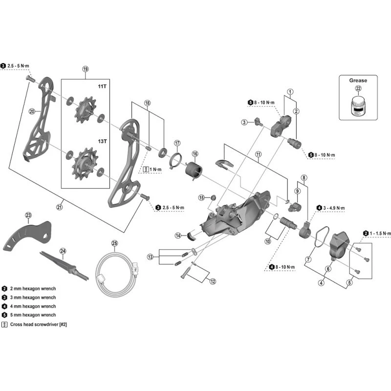 Shimano GRX Yderplade RD-RX825 til 12-gear