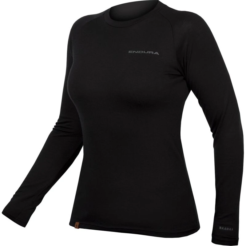 Endura BaaBaa Blend L/S Baselayer Dame, Sort