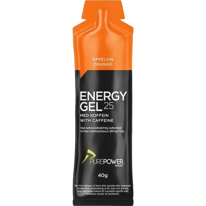 PurePower Energy Gel Appelsin med 32 mg koffein 40 g