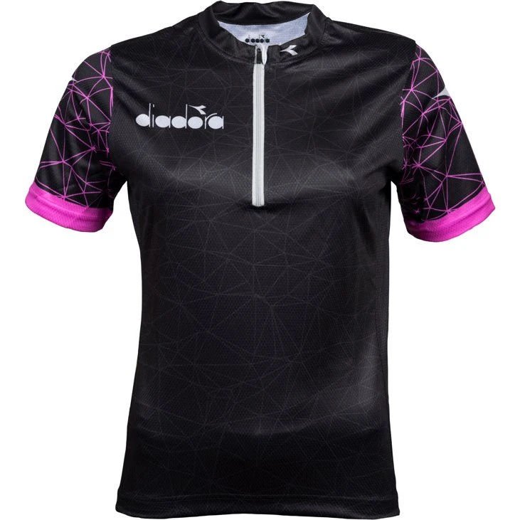 Diadora Agnes Cykeltrøje Kortærmet Dame Sort/Pink