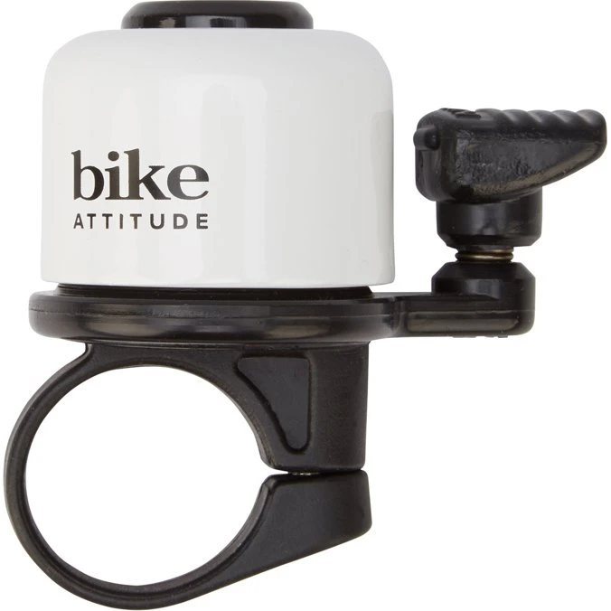 Bike Attitude Hvid Ringeklokke med Fjederhammer