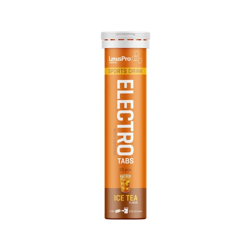 LinusPro Elektrolyt Tabs Ice Tea med Koffein 20 tabs