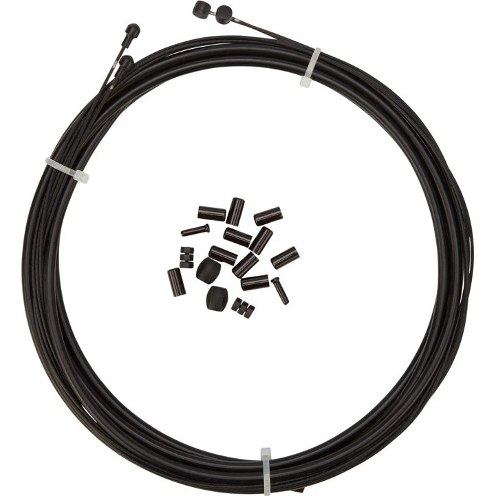 Pathtaker Premium Kevlar/Teflon Bremsekabel 5mm Sæt til For og Bag Sort