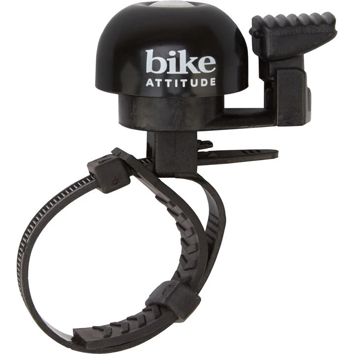 Bike Attitude Mini ringeklokke, sort – passer styr 19,3–31,8 mm
