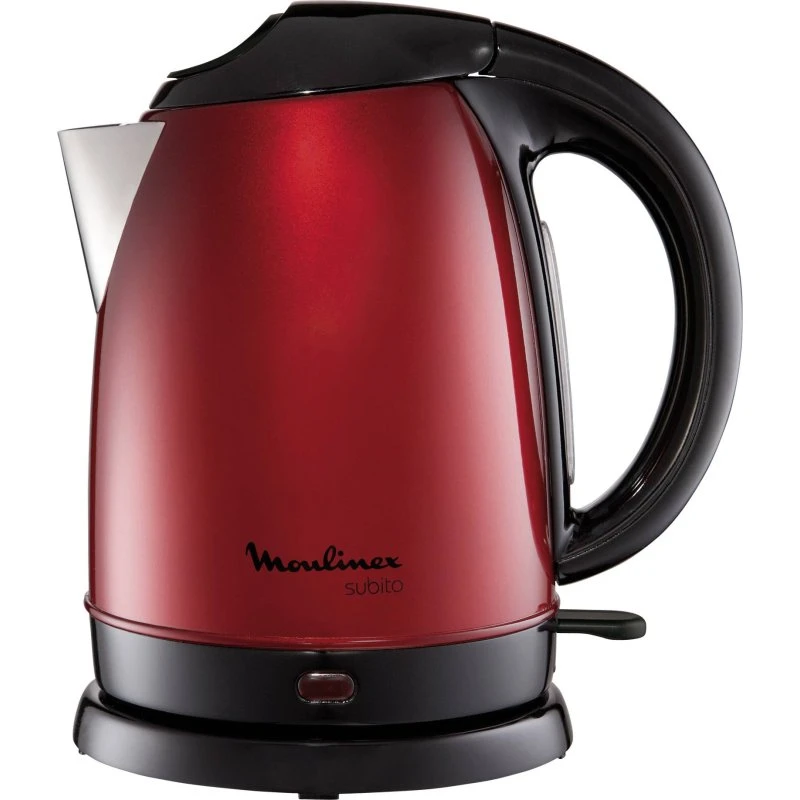 Moulinex BY 5305 Elkedel 2400W, 1,7 liter, metalisk rød/sort